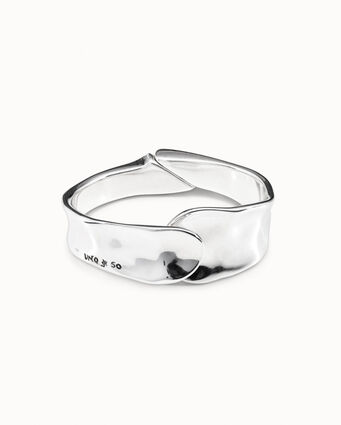 Sterling silver-plated rigid bracelet