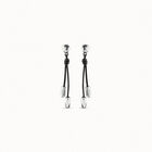 Drop leather earrings