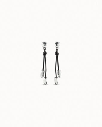 Orecchini lunghi e perline placcati argento Sterling