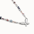 Short beaded necklace with butterfly
