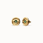 Stud earrings with verde crystal