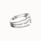 Bangle bracelet with multiple intertwined organic shapes