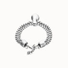 Pulsera con hilos plateados y esfera grande