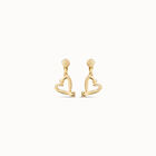 Nailed heart drop earrings