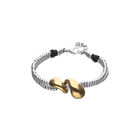 Double-strand bracelet with lobster clasp and two drops