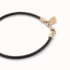 Leather charm bracelet with clasp