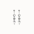Drop earrings with chained hearts