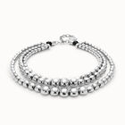 Collar triple edici&oacute;n limitada con bolas ba&ntilde;adas en plata de ley