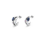 Hoop earrings with multicolor crystal