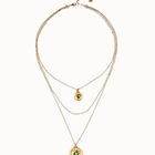 Multi strand chain necklace with an eye
