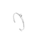 Cuff bracelet with blue cubic zirconia