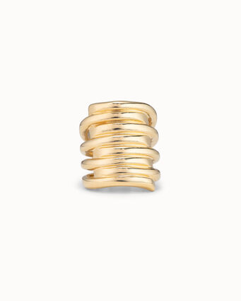 18K gold-plated stacking effect ring