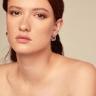 Hoop earrings with multicolor crystal