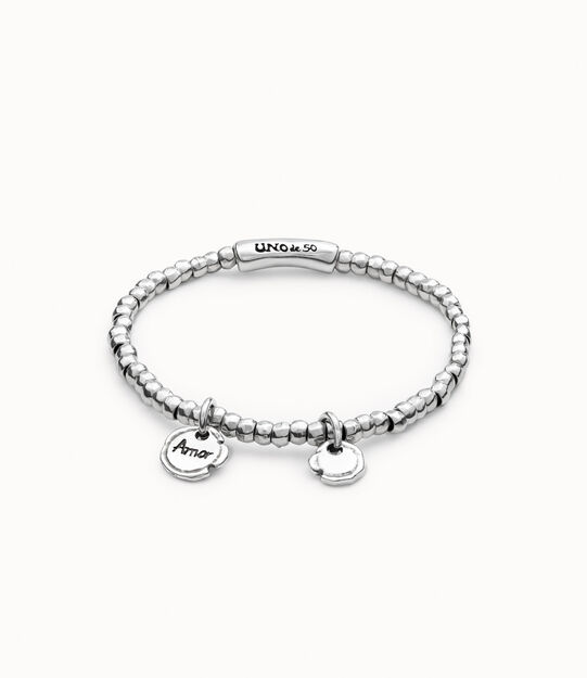 Pulsera bañada en plata de ley con charms
