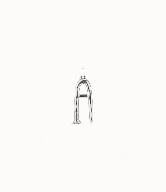 Sterling silver-plated letter A pendant