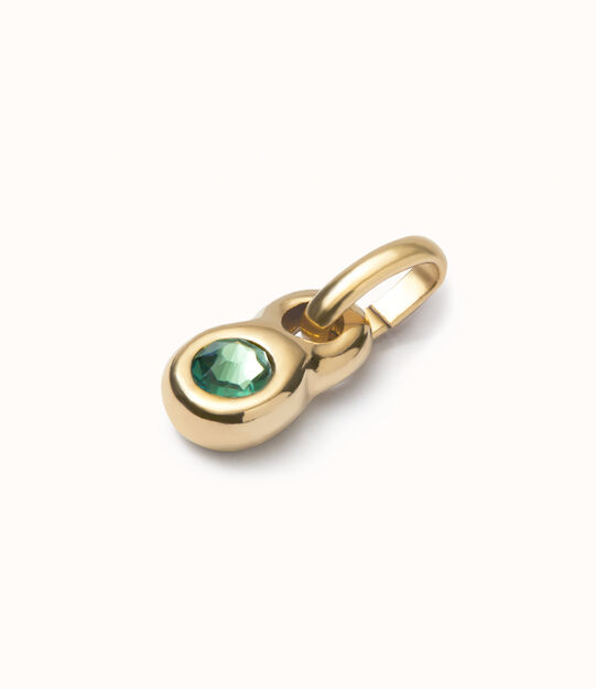 Charm with green crystal