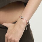 Orange silk thread and metal bracelet with starfish