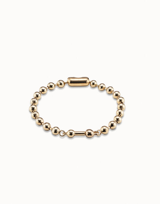 Pulsera de cadena ba&ntilde;ada en oro de 18k