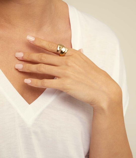 Open band ring, Golden, large