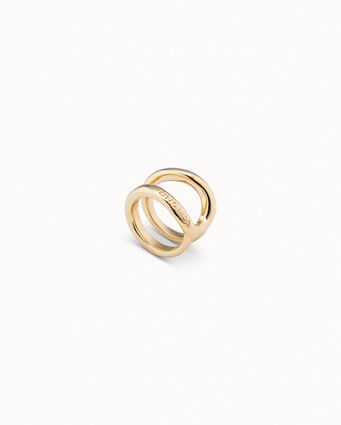 18K gold-plated curvilinear ring