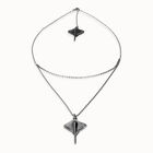 Multi strand chain necklace with manta ray
