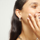 Stud earrings with elongated organic shapes