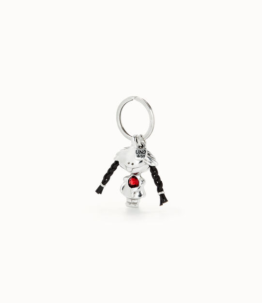Sterling silver-plated doll key-ring