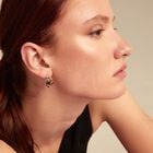 Hoop earrings with multicolor crystal