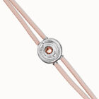 Double pink leather birthstone bracelet with eye
