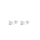 Stud earrings with white cubic zirconia