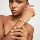 Cuff bracelet with two multicolored  crystals