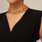 Short oval link chain necklace