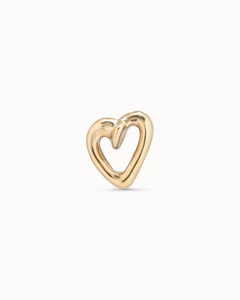 Piercing bañado en oro de 18k de ''corazón clavado''