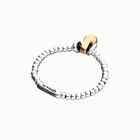 Elastic beaded bracelet with small and large beads