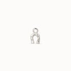 Charm de piercing ba&ntilde;ado en plata de ley de herradura