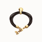 Leather bracelet with sphere