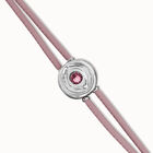 Double lilac leather birthstone bracelet with eye