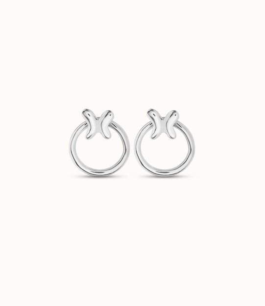 Sterling silver-plated earrings