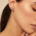 Piercing with blue crystal