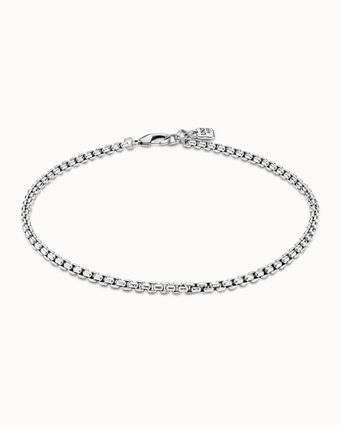 Sterling silver-plated link necklace