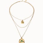 Multi strand chain necklace with an eye