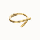 Bangle bracelet with intertwined organic shapes