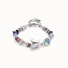 Beaded bracelet with multicolor handmade crystals