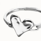 Bangle bracelet with heart detail