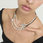 Multi-strand leather necklace with starfish