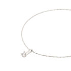 Short chain necklace with white cubic zirconia