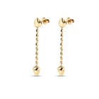 Drop earrings with small hearts