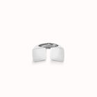 Geometric ring with large square shape