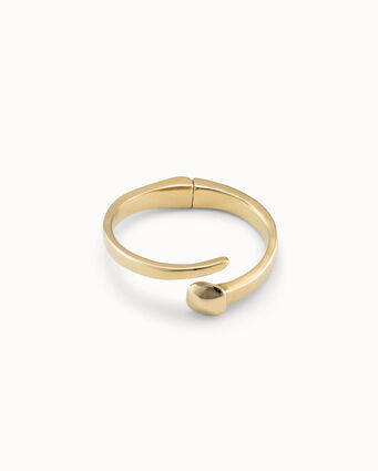 18K gold-plated nail shaped bracelet with hidden spring for men