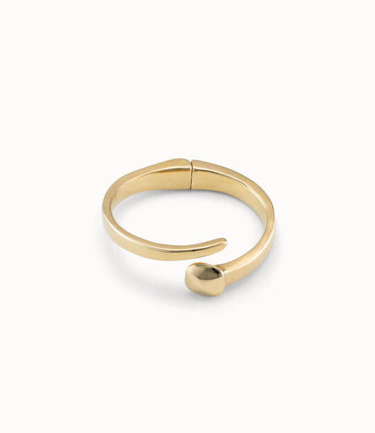 18K gold-plated nail shaped bangle bracelet